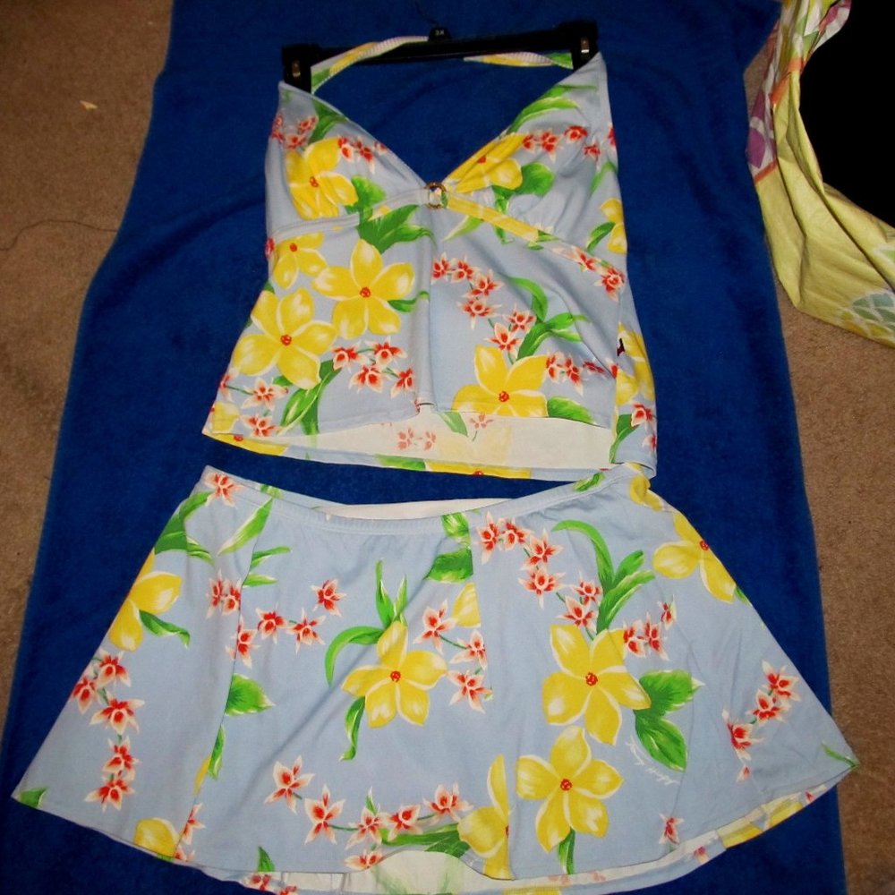 Tommy Hilfiger Tankini 2 Piece Halter Swimsuit